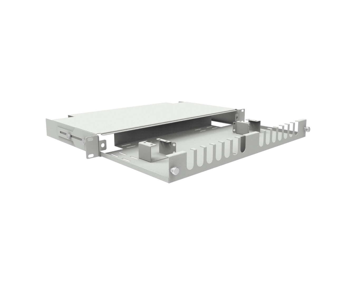 Patchcords storage drawers and accessories: SZK-W-19"-240-1U-S-R7035