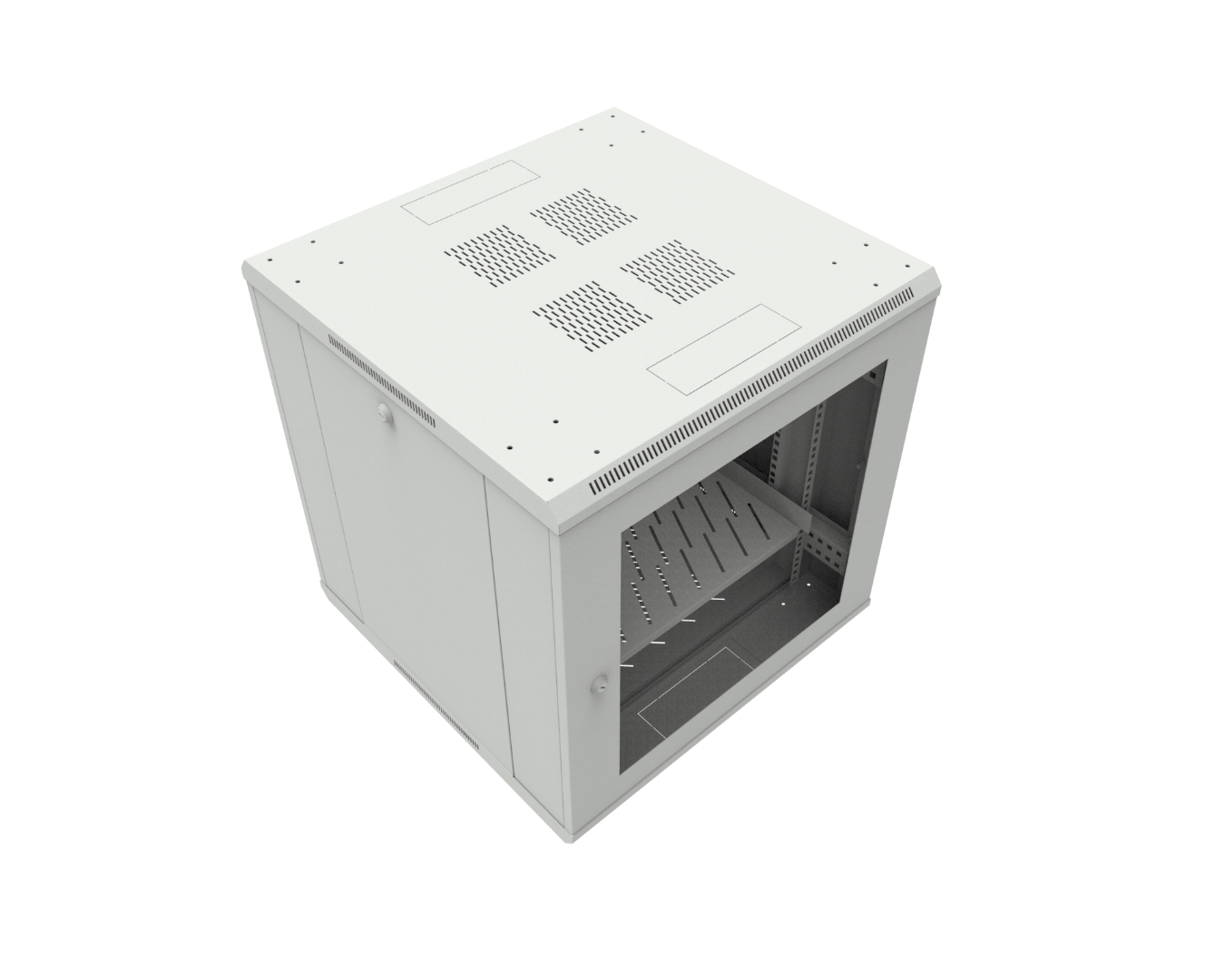 Indoor cabinets - free-standing: SWW-600/750/530-S-19"-15U-S-R7035