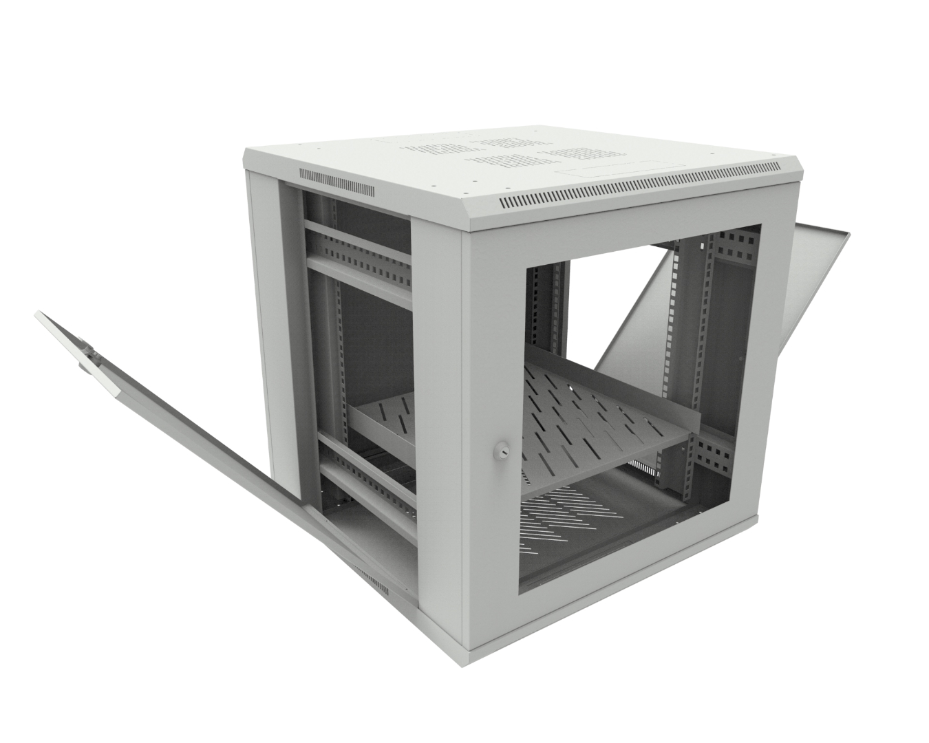 Indoor cabinets - free-standing: SWW-600/750/530-S-19"-15U-S-R7035