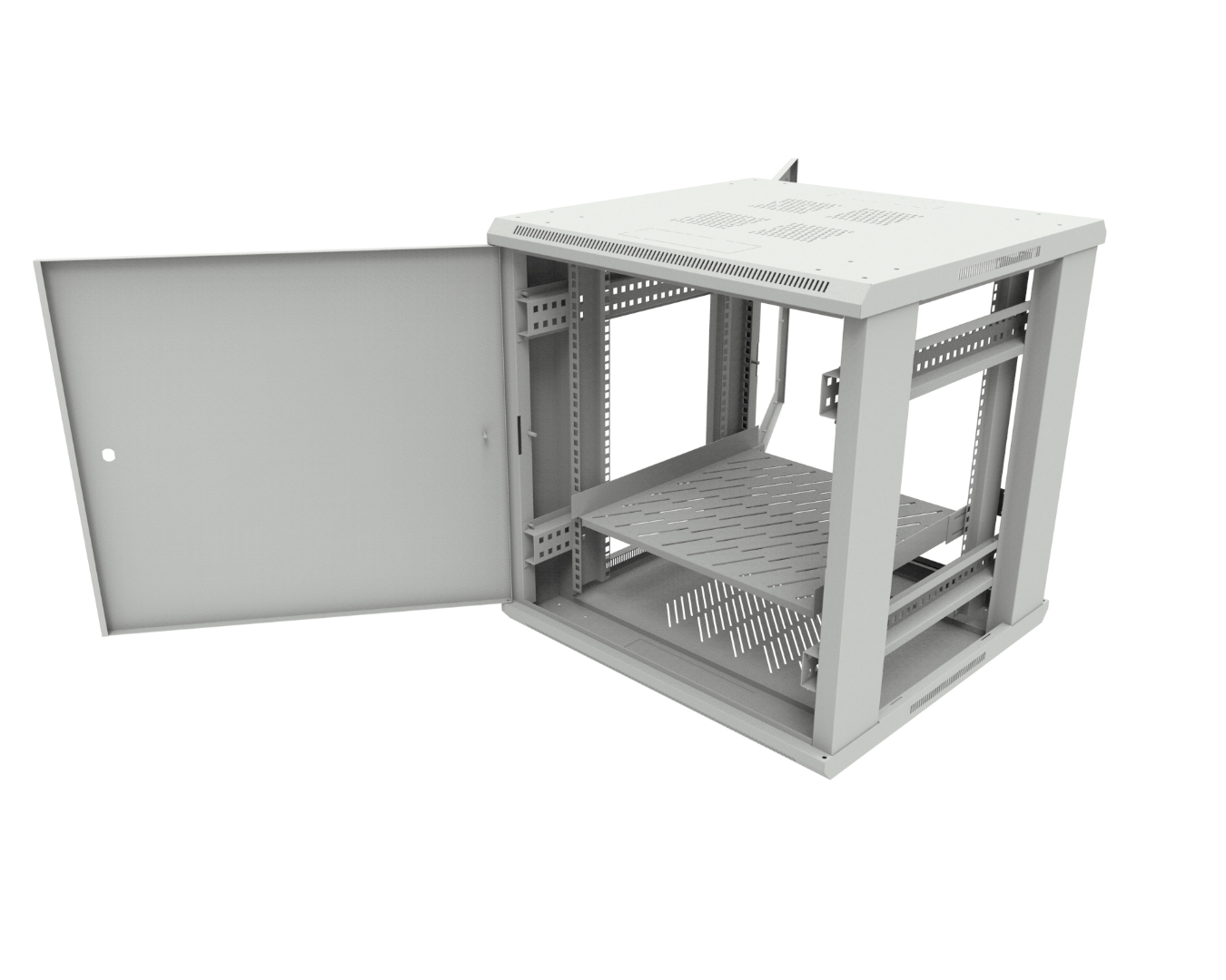 Indoor cabinets - free-standing: SWW-600/750/530-S-19"-15U-S-R7035