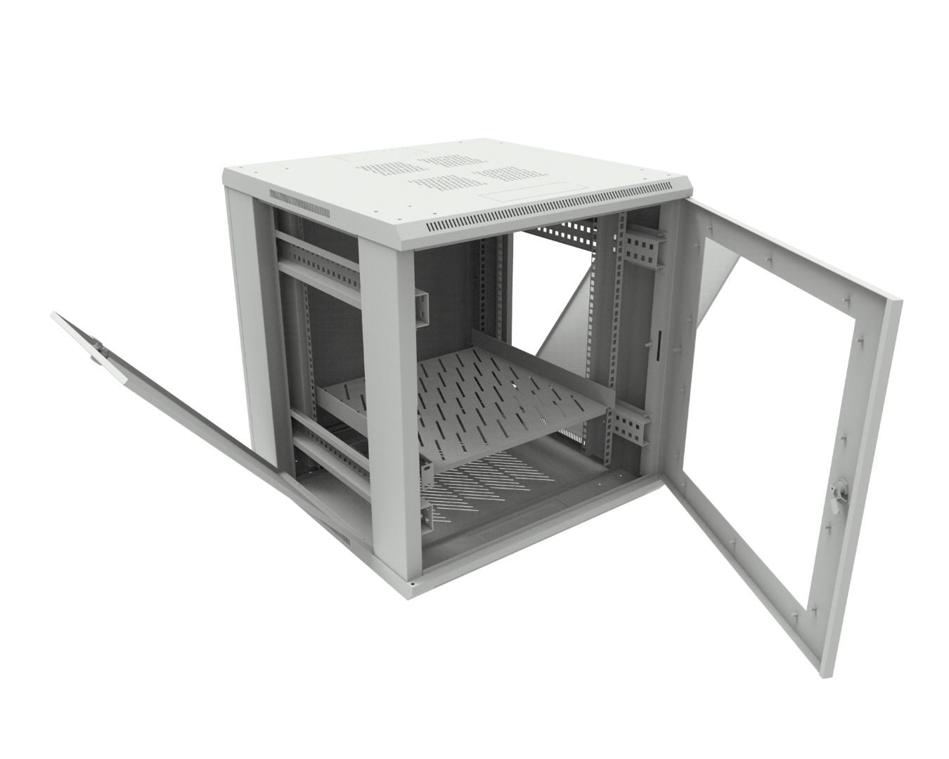 Indoor cabinets - free-standing: SWW-600/1160/530-S-19"-24U-S-R7035