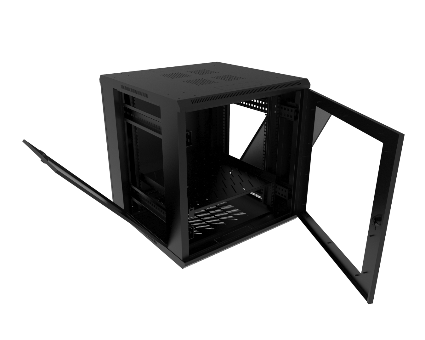 Indoor cabinets - free-standing: SWW-600/750/530-S-19"-15U-S-R9005