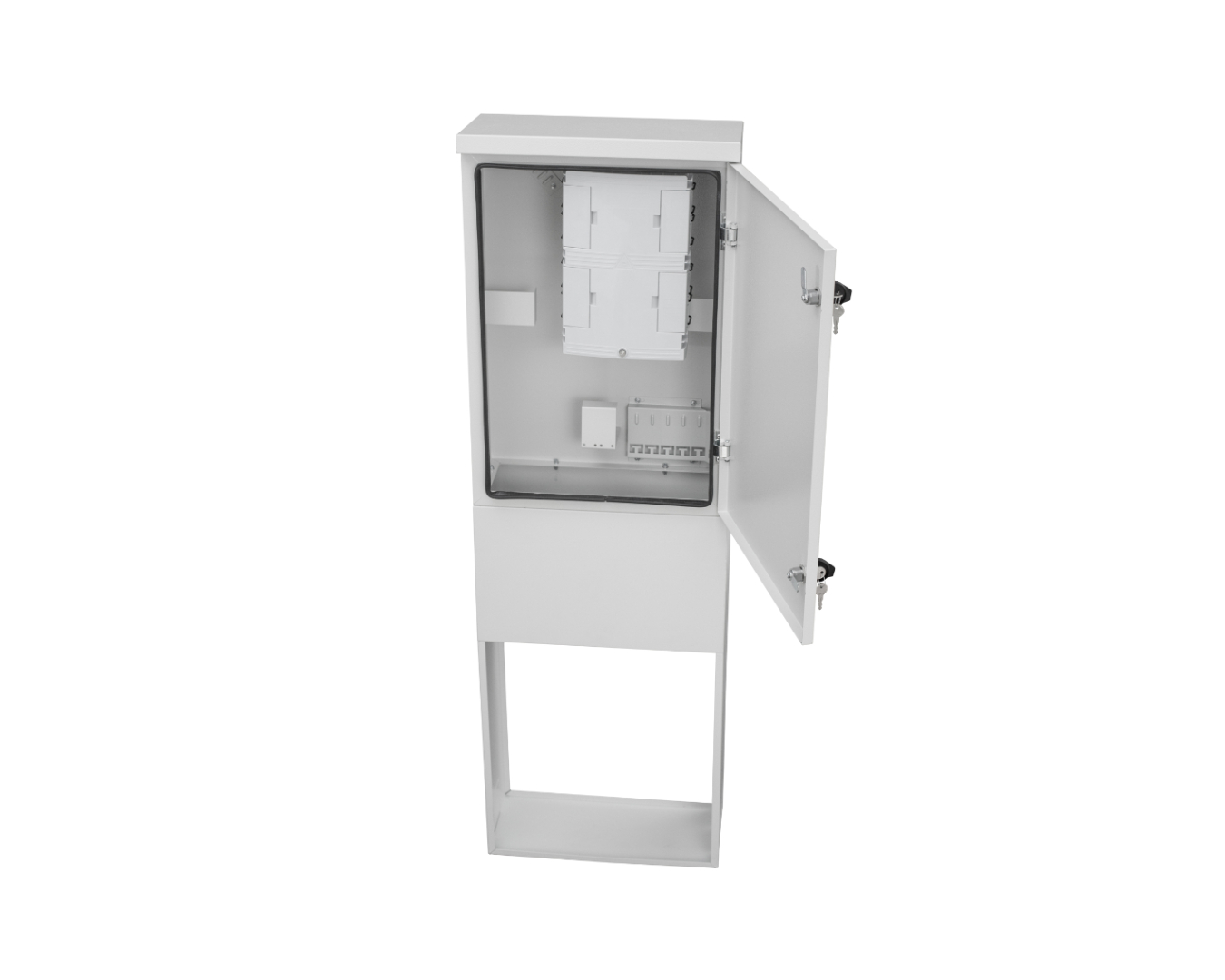 Optical outdoor cabinets - for a fiber optic enclosure: SZS-M-450/1430/230-S-R7035