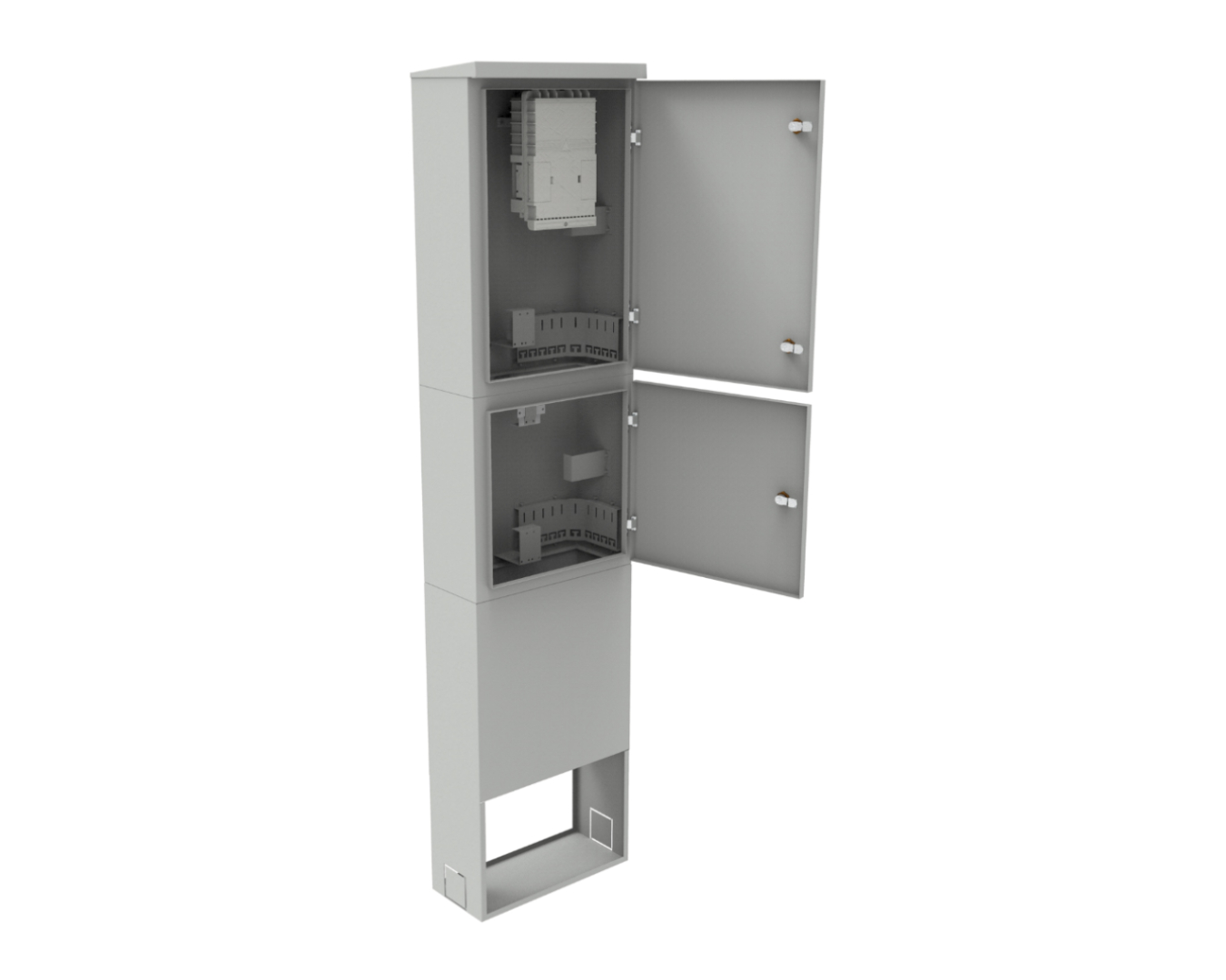 Optical outdoor cabinets - for a fiber optic enclosure: SZS-M-450/1870/230-S-R7035