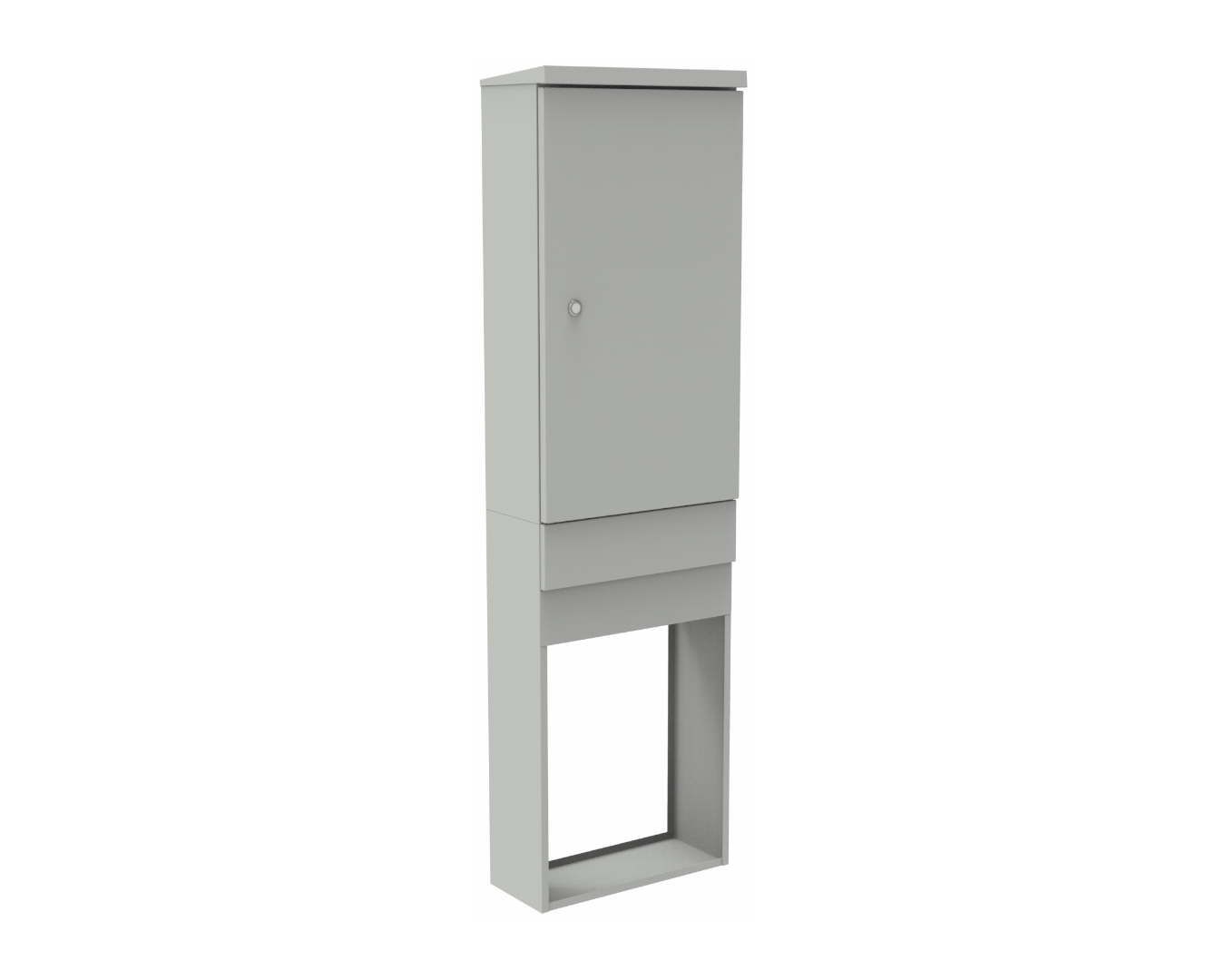 Optical outdoor cabinets - with tippable insert: SZS-BSZ-430/1500/210-96-SCS-0K3-S-R7035