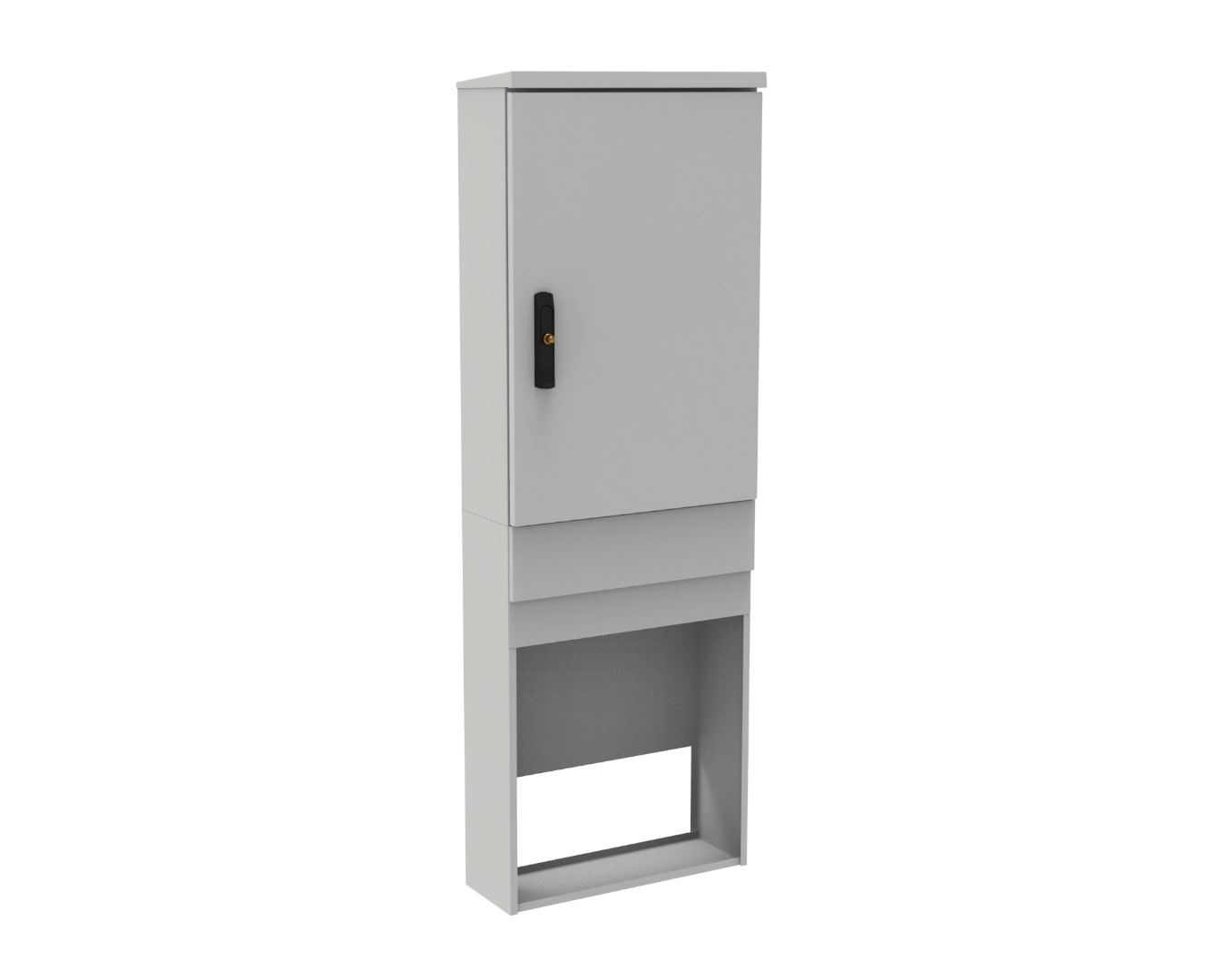 Optical outdoor cabinets - with tippable insert: SZS-SZ-520/1500/210-144-SCS-0K3-S-R7035