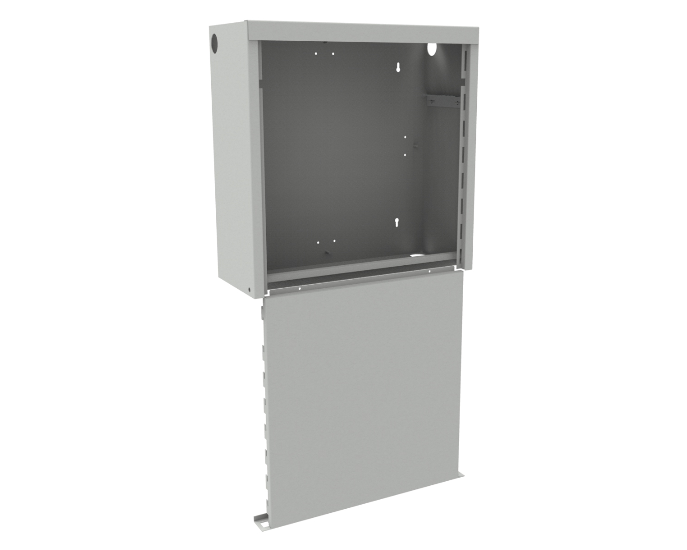 Anti-burglary cabinets - with a padlock: SA-500/500/200-ZNK-19"-S-3U-S-R7035