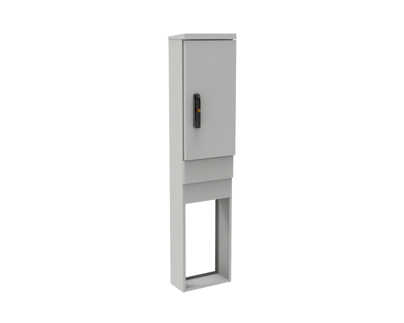Optical outdoor cabinets - with tippable insert: SZS-BSZ-290/1300/170-24-SCS-0K3-S-R7035