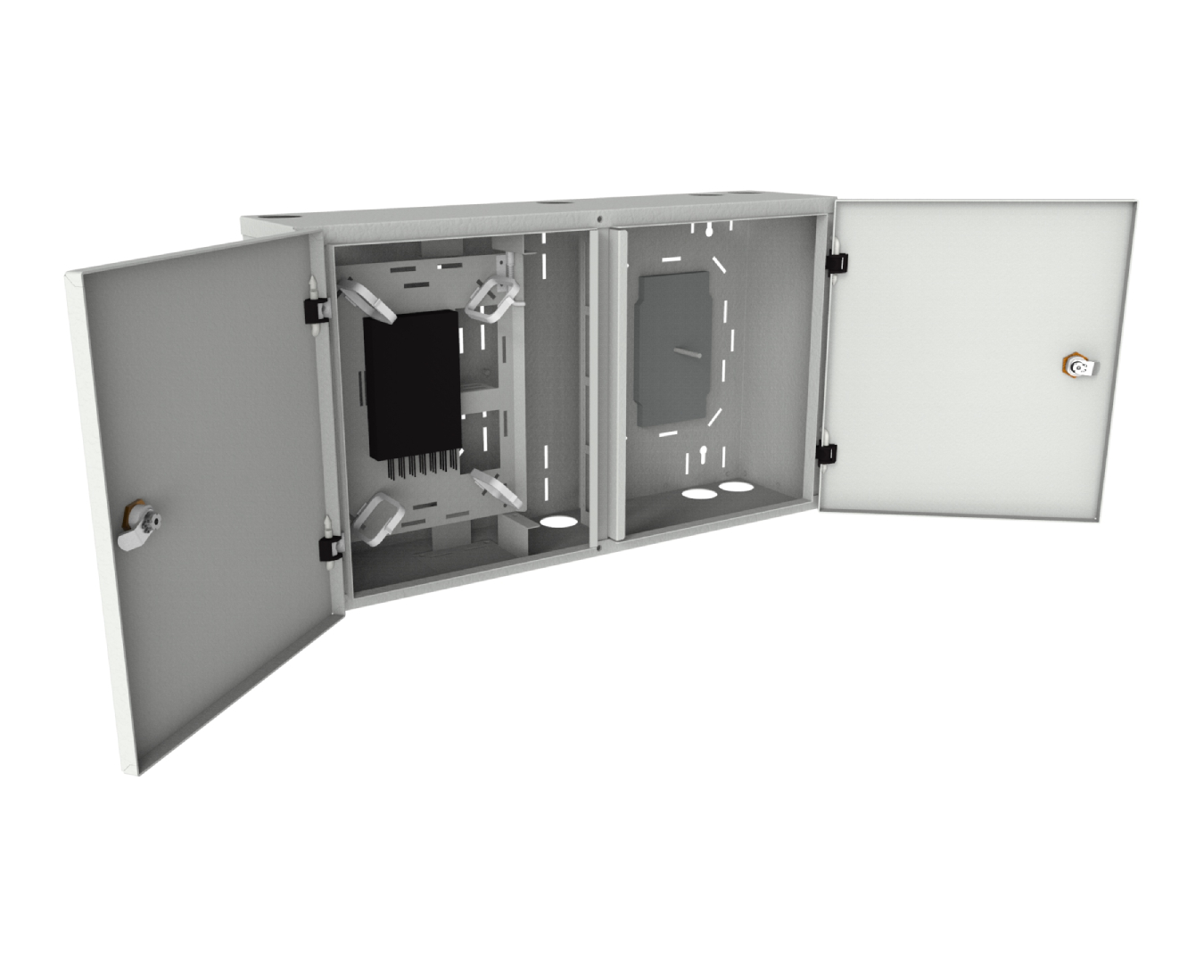 Optical distribution boxes - wall-mounted: RDD-55/32/15-48-SCD-R7035